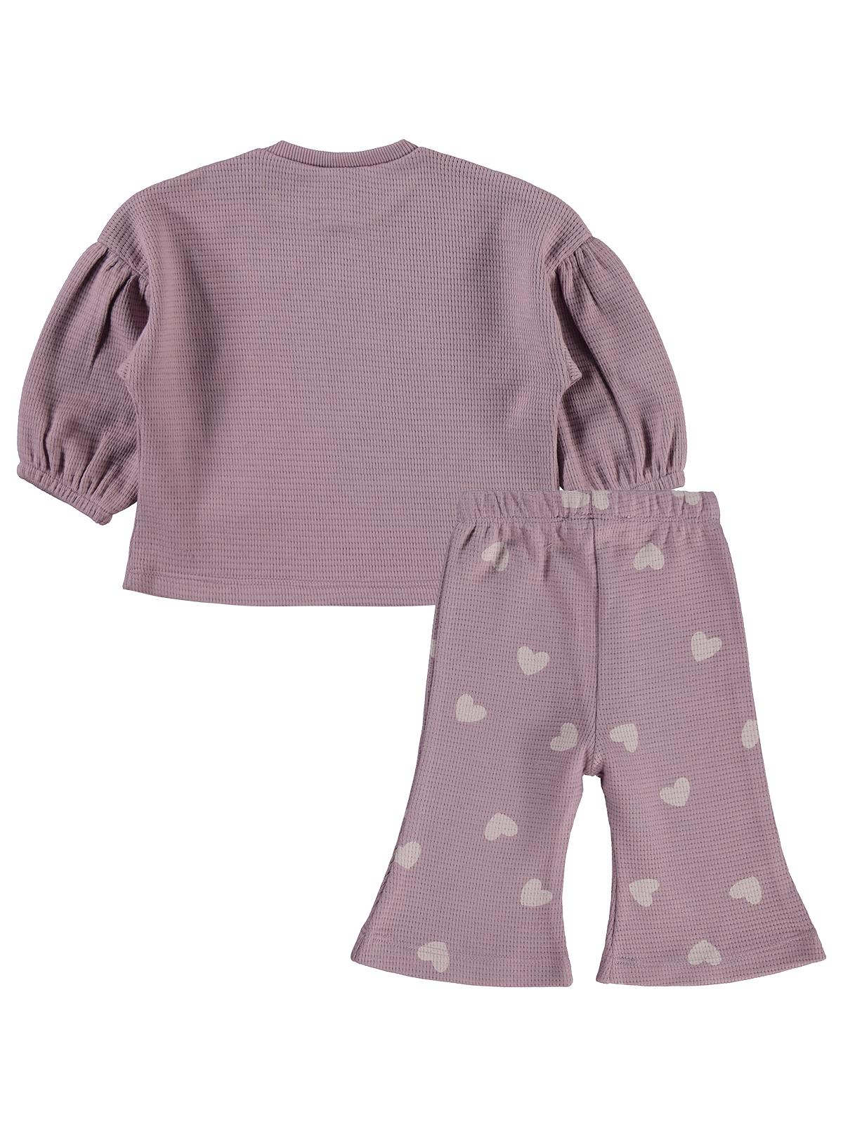Civil Baby Kalp Baskılı 6-18 Ay Takım - Lila