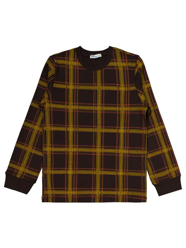 Civil Boys Ekose Empirmeli 6-9 Yaş Pijama Takımı - Kahverengi