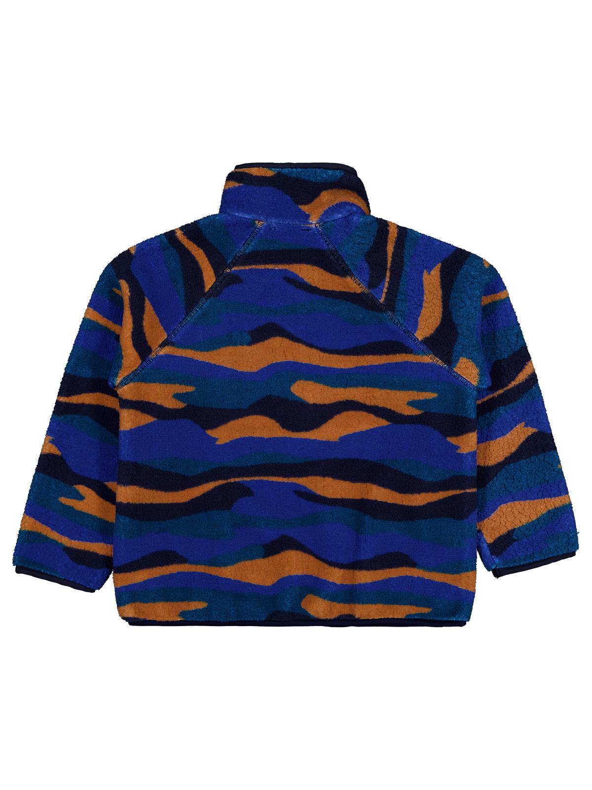 Civil Erkek Çocuk Karışık Dalga Desenli Sweatshirt | Velsoft Uzun Kol | Okul Kreş ve Günlük Kullanım - Mavi