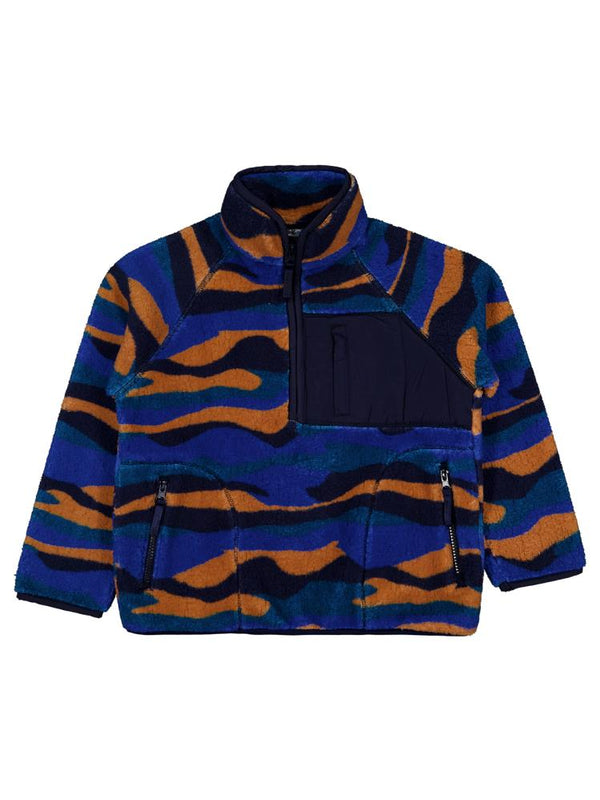 Civil Boys Karışık Dalga Desenli 6-9 Yaş Sweatshirt - Mavi