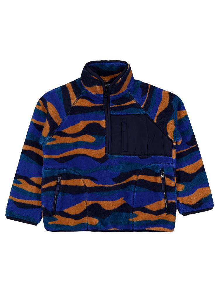 Civil Boys Karışık Dalga Desenli 6-9 Yaş Sweatshirt - Mavi