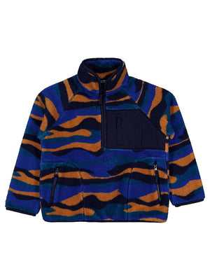 Civil Boys Karışık Dalga Desenli 6-9 Yaş Sweatshirt - Mavi