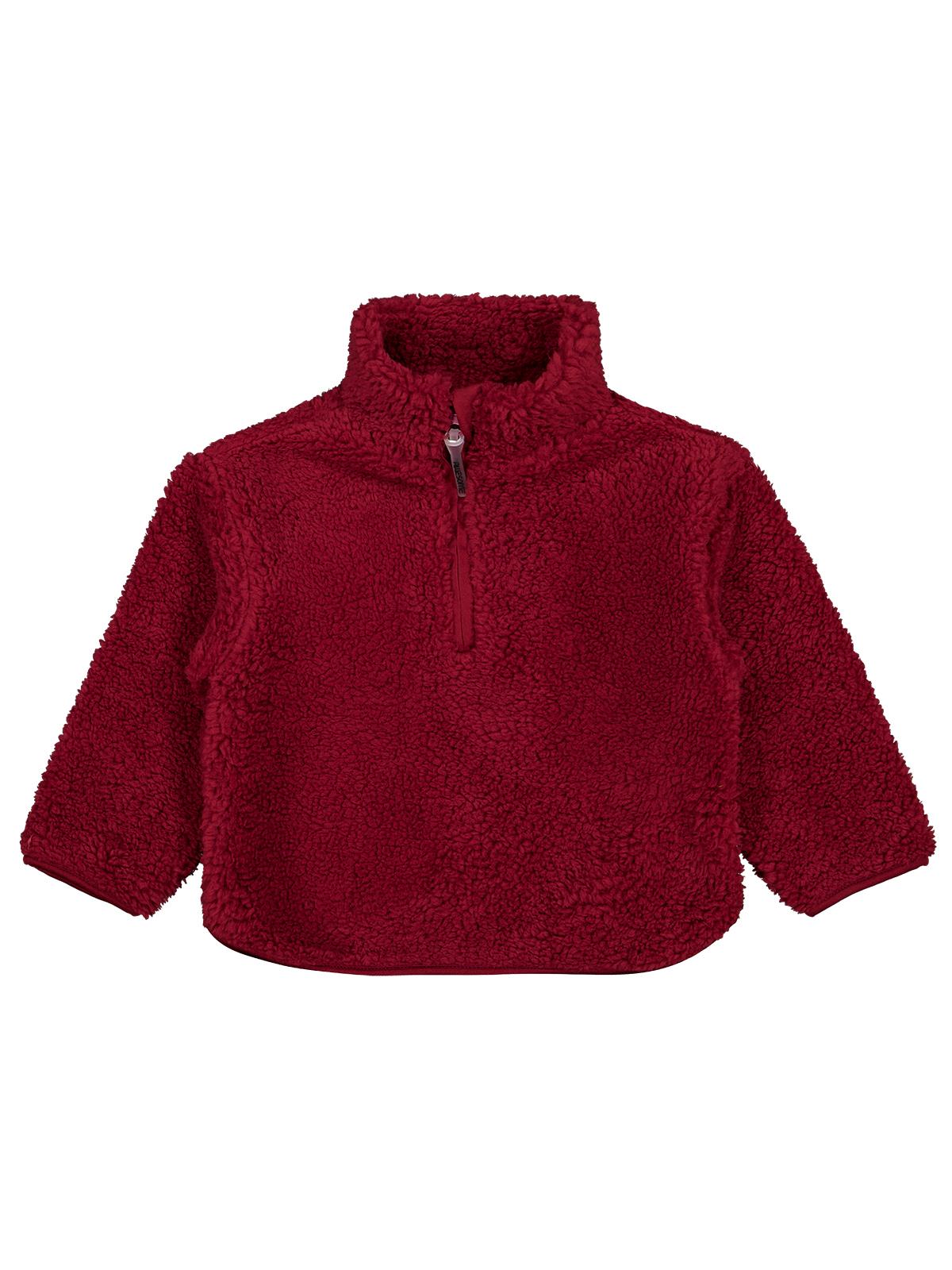 Civil Boys Erkek Çocuk Biyeli Yarım Fermuarlı Sweatshirt | Velsoft | Okul Kreş ve Günlük Kullanım - Bordo