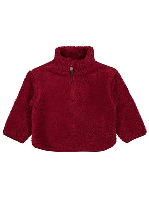 Civil Boys Biyeli Yarım Fermuarlı 2-5 Yaş Sweatshirt - Bordo