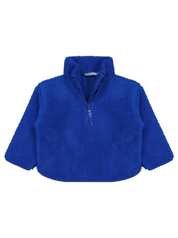 Civil Boys Biyeli Yarım Fermuarlı 2-5 Yaş Sweatshirt - Mavi