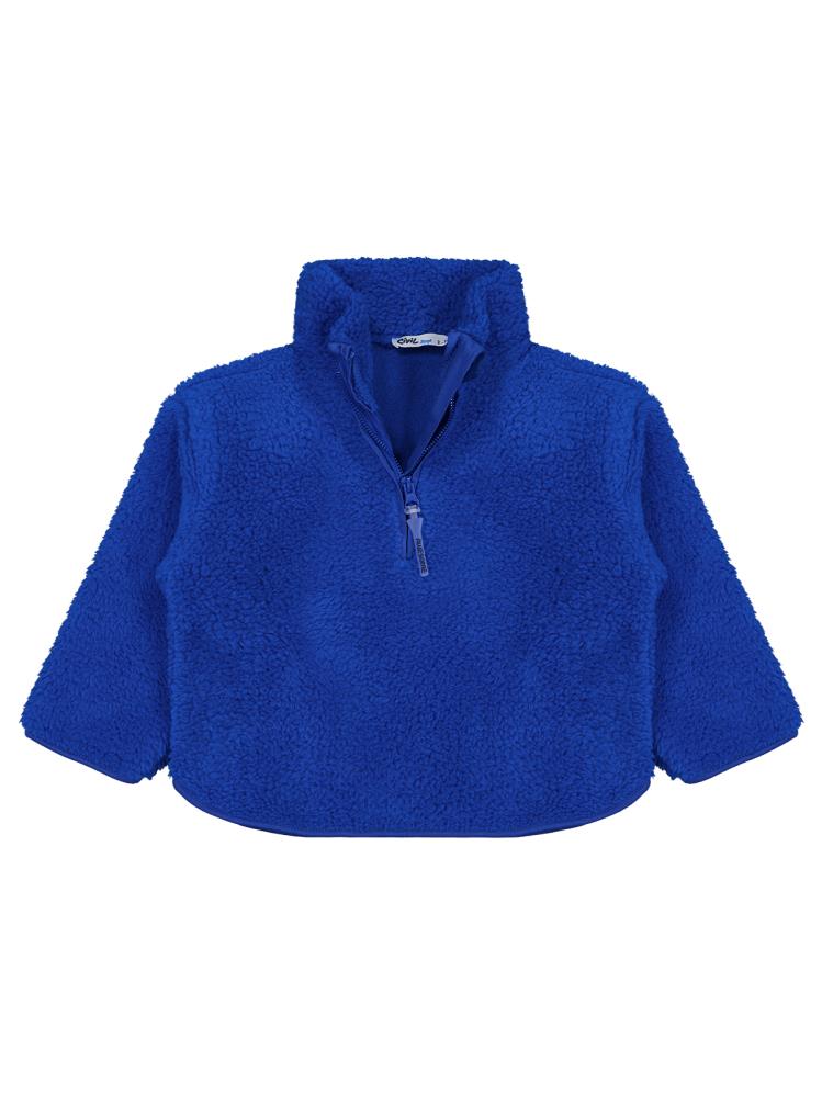 Civil Boys Biyeli Yarım Fermuarlı 2-5 Yaş Sweatshirt - Mavi