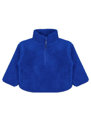 Civil Boys Biyeli Yarım Fermuarlı 2-5 Yaş Sweatshirt - Mavi