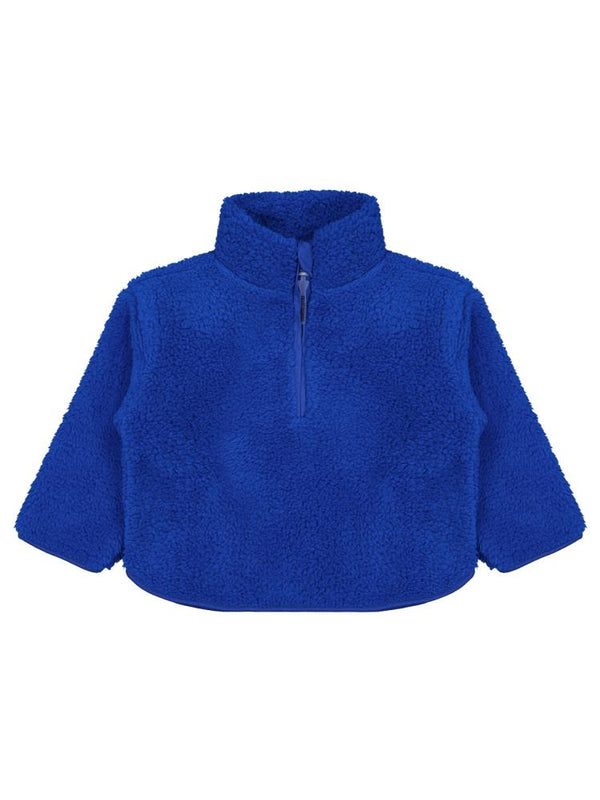 Civil Boys Biyeli Yarım Fermuarlı 2-5 Yaş Sweatshirt - Mavi