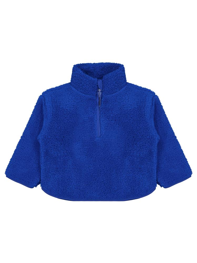 Civil Boys Biyeli Yarım Fermuarlı 2-5 Yaş Sweatshirt - Mavi