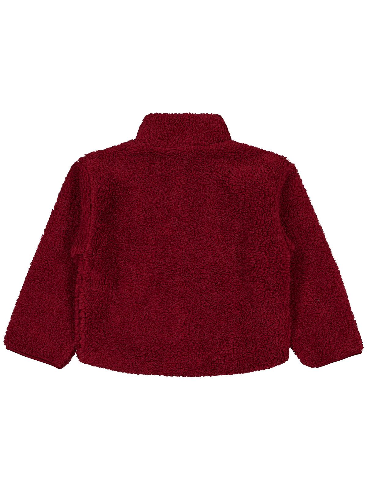 Civil Erkek Çocuk Biyeli Yarım Fermuarlı Sweatshirt | Velsoft | Okul Kreş ve Günlük Kullanım - Bordo