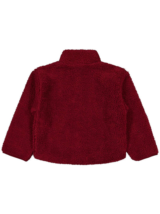 Civil Erkek Çocuk Biyeli Yarım Fermuarlı Sweatshirt | Velsoft | Okul Kreş ve Günlük Kullanım - Bordo