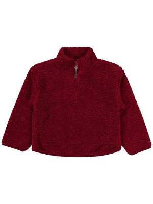 Civil Boys Biyeli Yarım Fermuarlı 10-13 Yaş Sweatshirt - Bordo