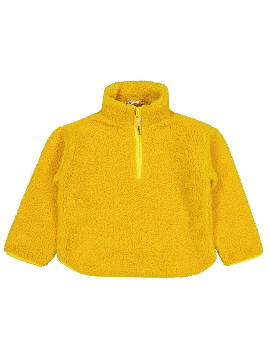 Civil Boys Erkek Çocuk Biyeli Yarım Fermuarlı Sweatshirt | Velsoft | Okul Kreş ve Günlük Kullanım - Hardal