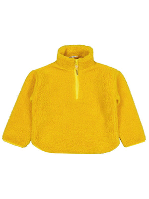 Civil Erkek Çocuk Biyeli Yarım Fermuarlı Sweatshirt | Velsoft | Okul Kreş ve Günlük Kullanım - Hardal