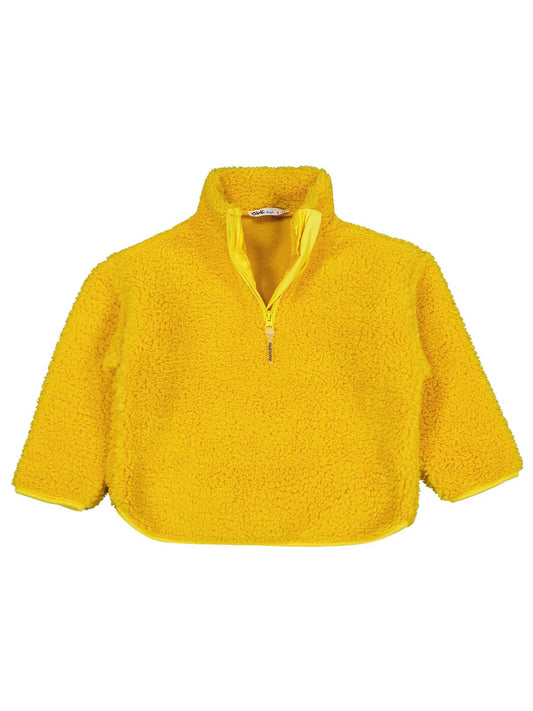 Civil Boys Erkek Çocuk Biyeli Yarım Fermuarlı Sweatshirt | Velsoft | Okul Kreş ve Günlük Kullanım - Hardal