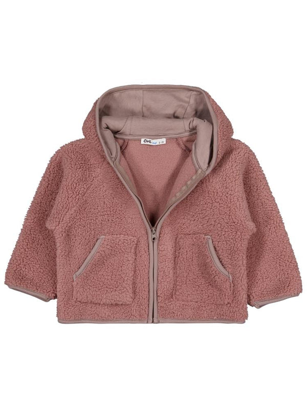 Civil Boys Biyeli Fermuarlı 2-5 Yaş Hırka - Kahverengi