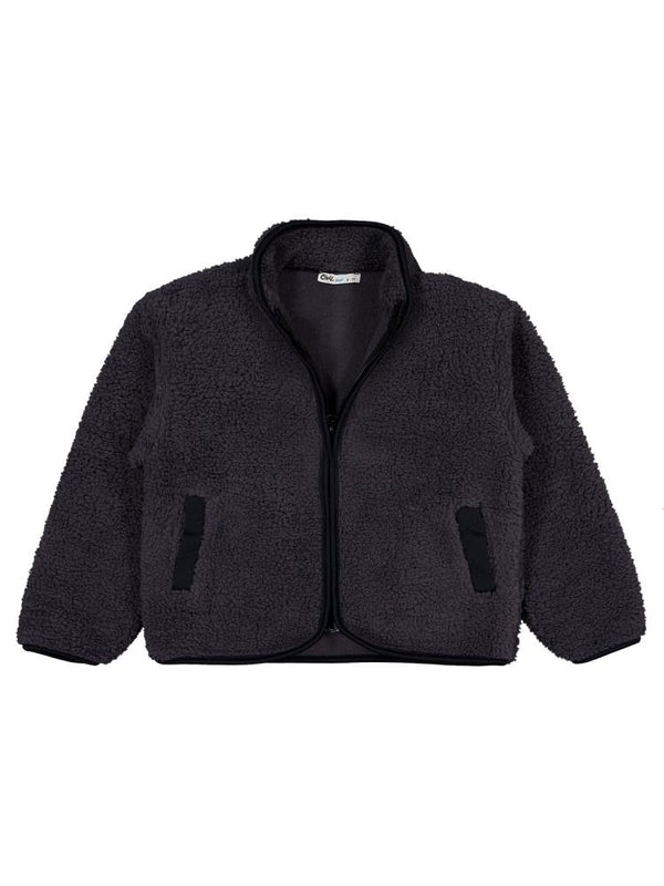 Civil Boys Biyeli Fermuarlı 6-9 Yaş Hırka - Gri