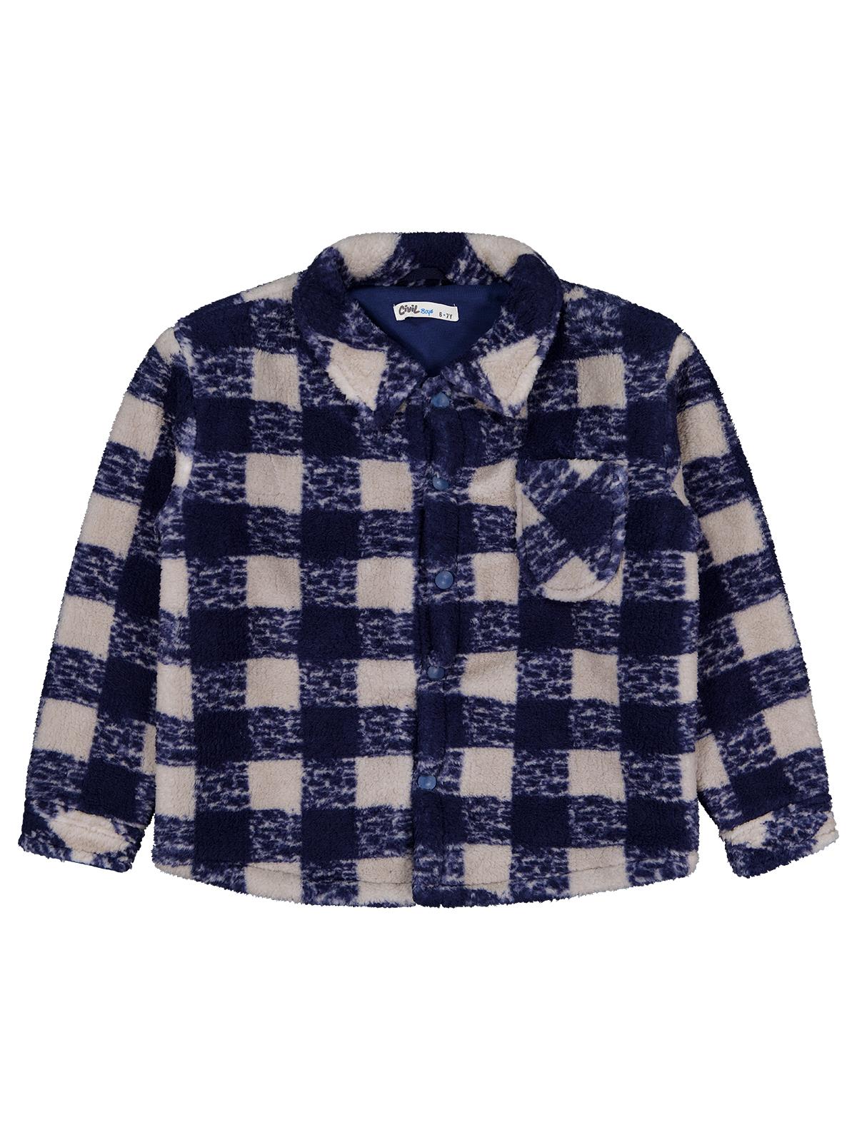 Civil Boys Ekoseli Welsoft 6-9 Yaş Gömlek - Lacivert