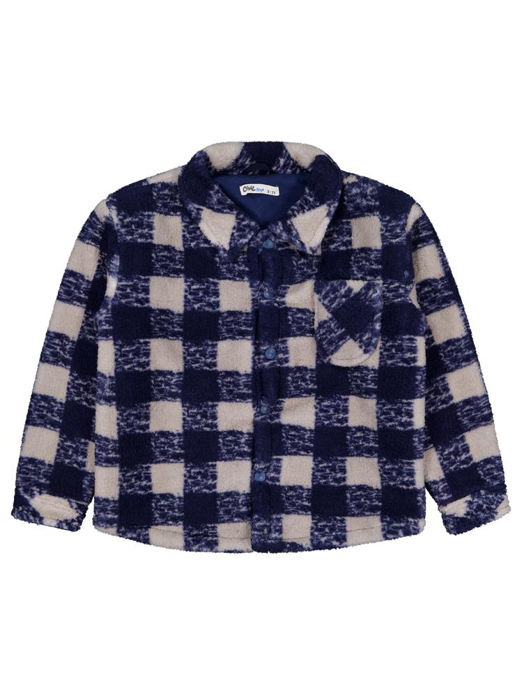 Civil Boys Ekoseli Welsoft 6-9 Yaş Gömlek - Lacivert