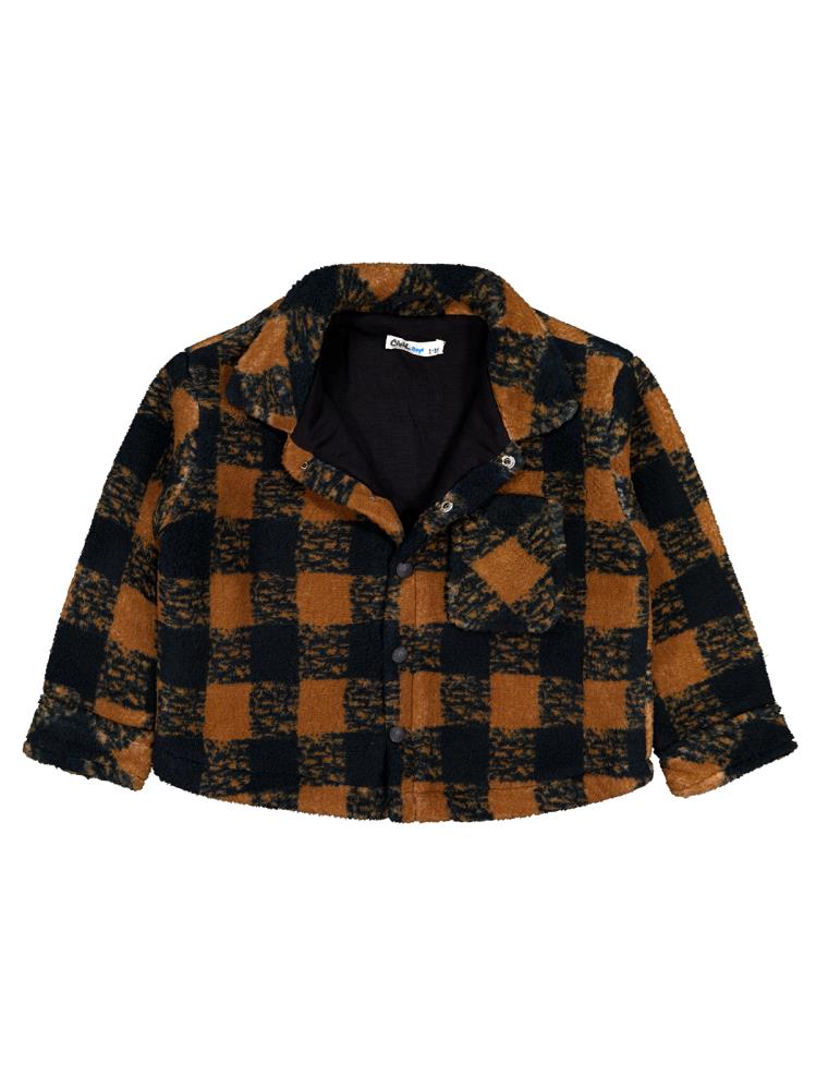 Civil Boys Ekoseli Welsoft 2-5 Yaş Gömlek - Kahverengi