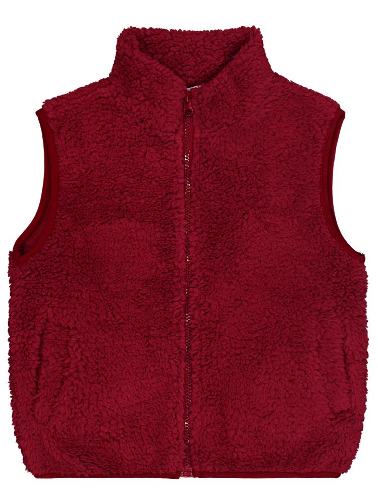 Civil Boys Cepli Fermuarlı 2-5 Yaş Yelek - Bordo