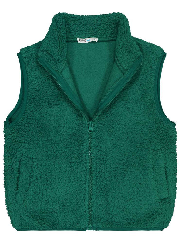 Civil Boys Cepli Fermuarlı 2-5 Yaş Yelek - Yeşil