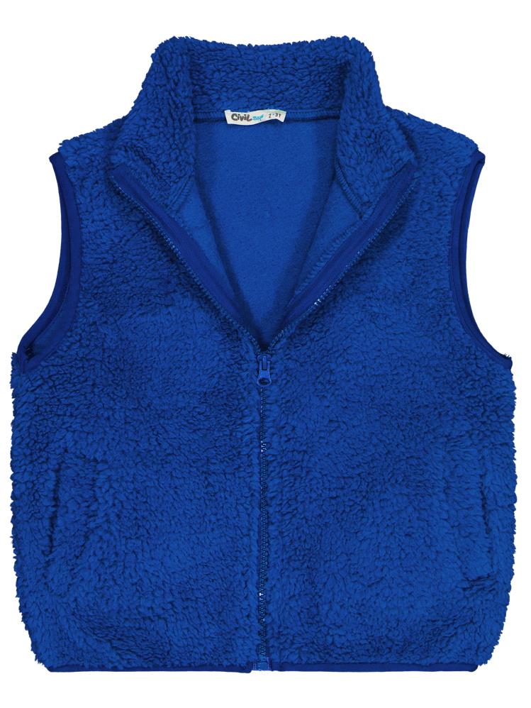 Civil Boys Cepli Fermuarlı 2-5 Yaş Yelek - Mavi