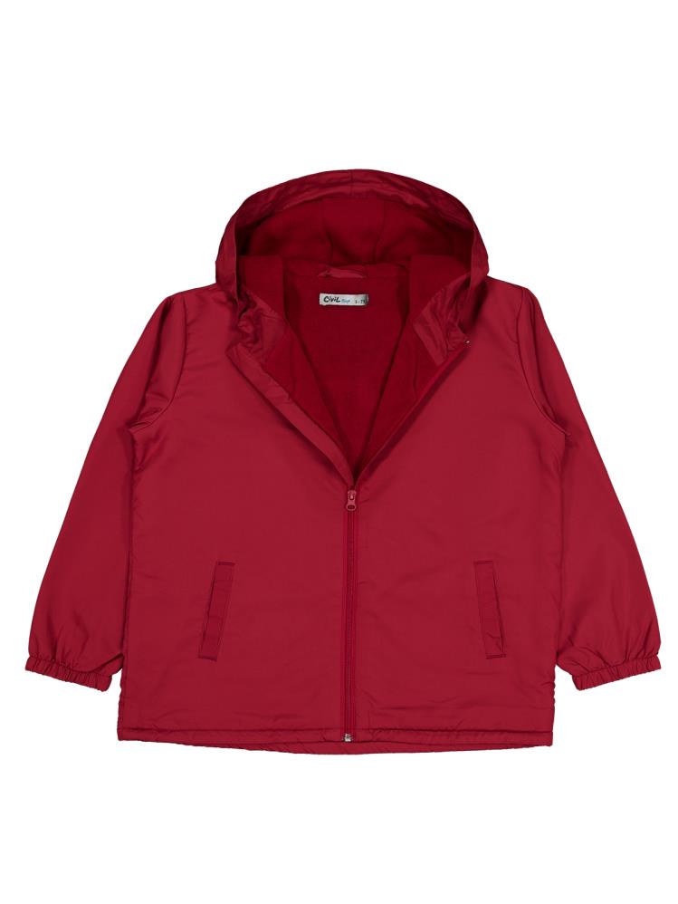Civil Boys İçi Polarlı Basic 6-9 Yaş Yağmurluk - Bordo