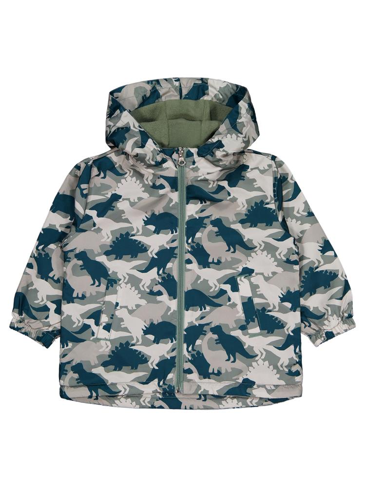 Civil Boys Dinozor Baskılı 2-5 Yaş Yağmurluk - Haki