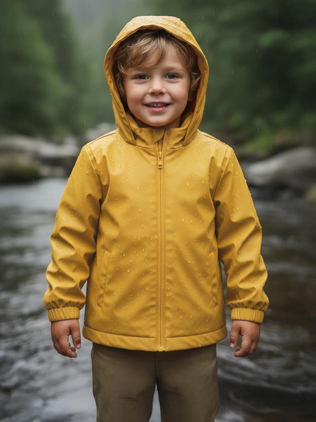 Civil Boys İçi Polarlı Basic 2-5 Yaş Yağmurluk - Sarı