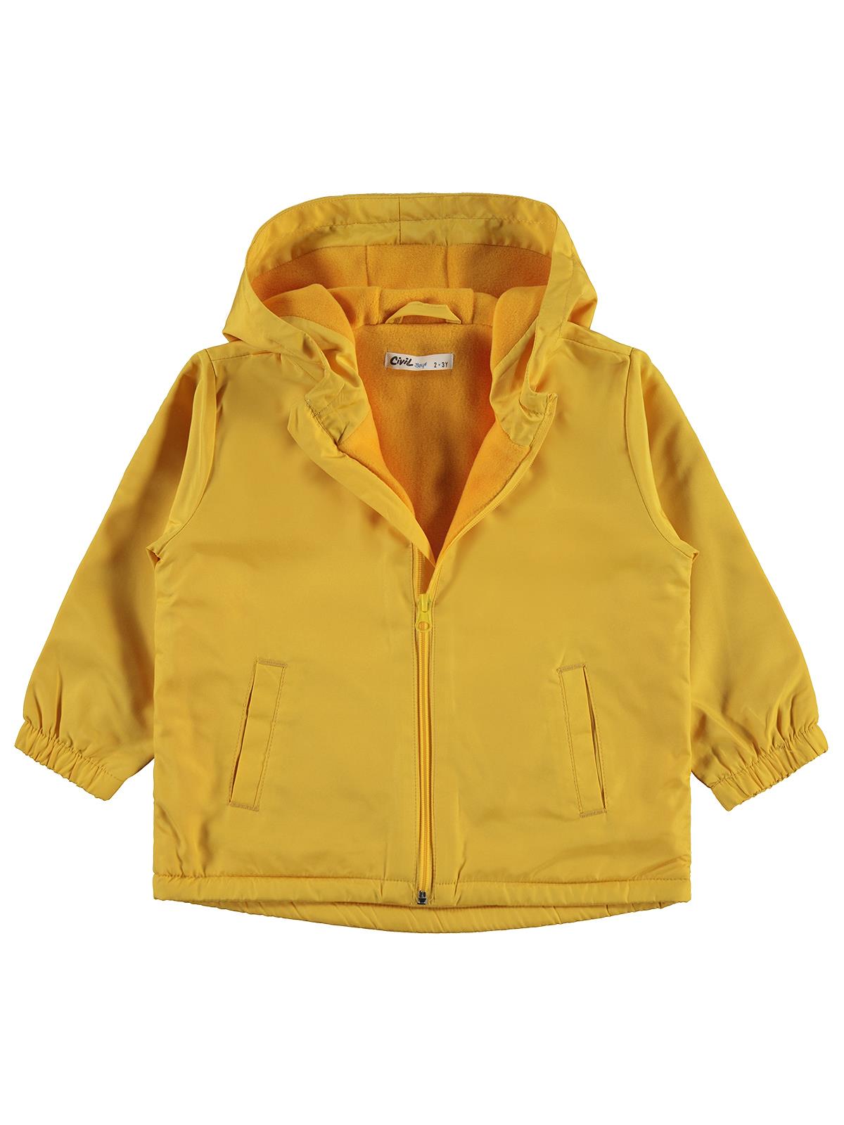 Civil Boys İçi Polarlı Basic 2-5 Yaş Yağmurluk - Sarı