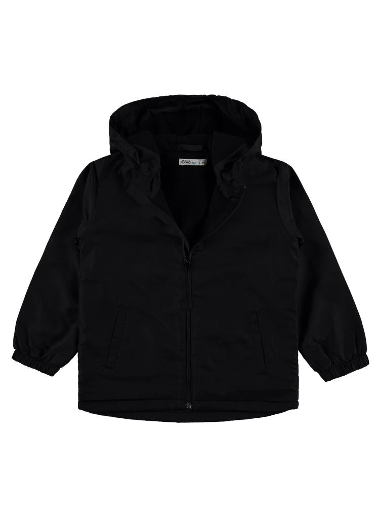 Civil Boys İçi Polarlı Basic 6-9 Yaş Yağmurluk - Siyah