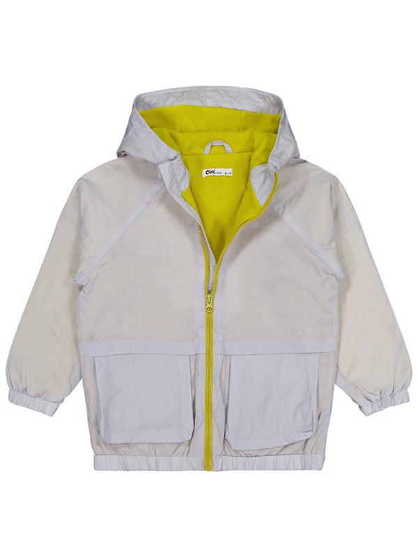 Civil Boys Ready Baskılı Torba Cepli 6-9 Yaş Yağmurluk - Gri