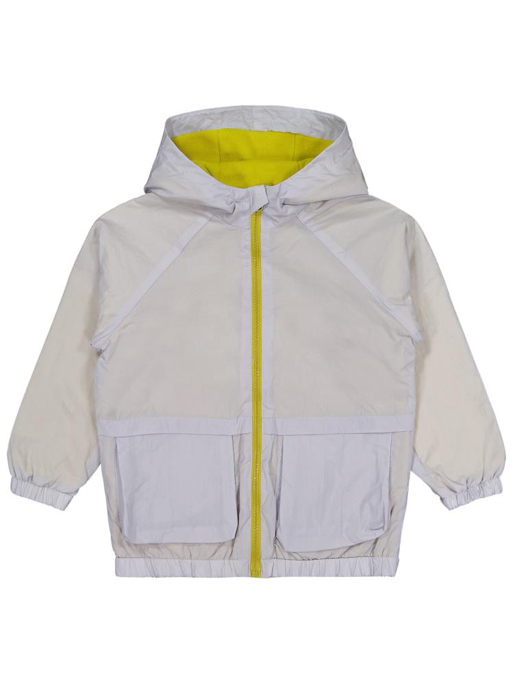 Civil Boys Ready Baskılı Torba Cepli 6-9 Yaş Yağmurluk - Gri