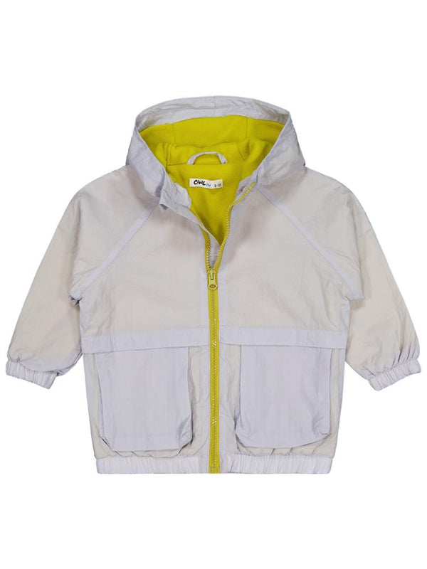 Civil Boys Ready Baskılı Torba Cepli 2-5 Yaş Yağmurluk - Gri