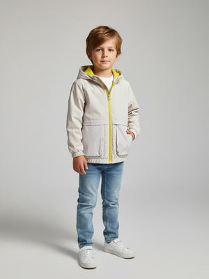 Civil Boys Ready Baskılı Torba Cepli 2-5 Yaş Yağmurluk - Gri