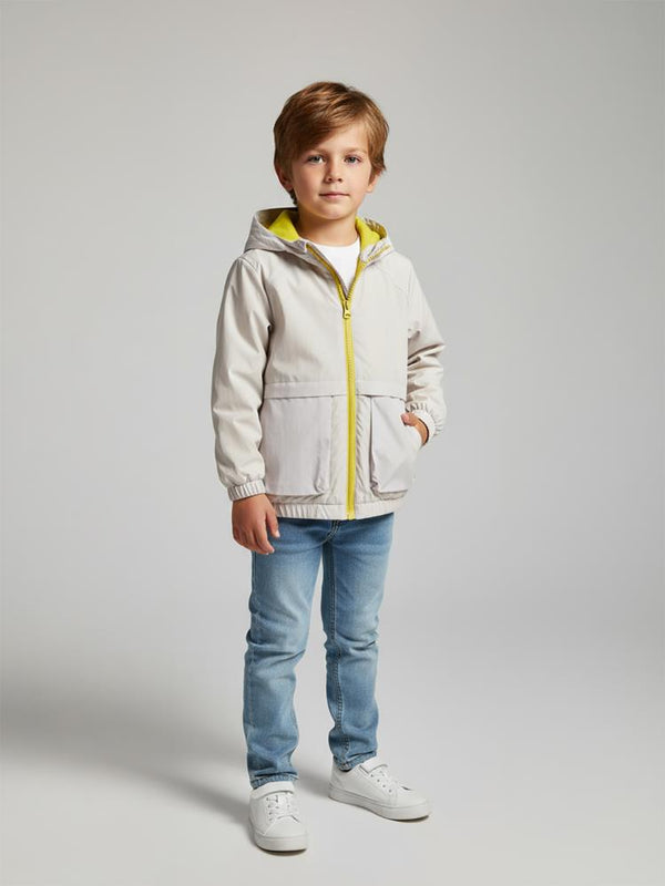 Civil Boys Ready Baskılı Torba Cepli 2-5 Yaş Yağmurluk - Gri