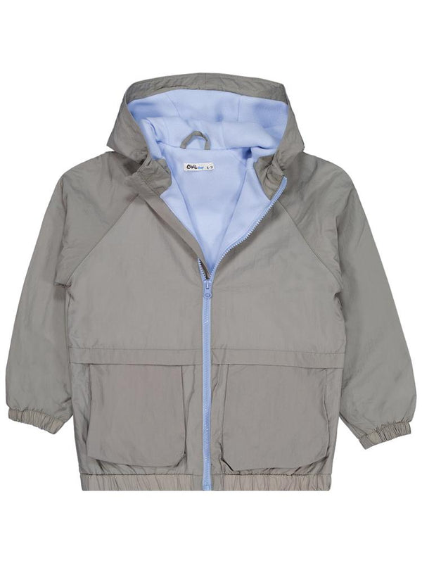 Civil Boys Ready Baskılı Torba Cepli 6-9 Yaş Yağmurluk - Haki