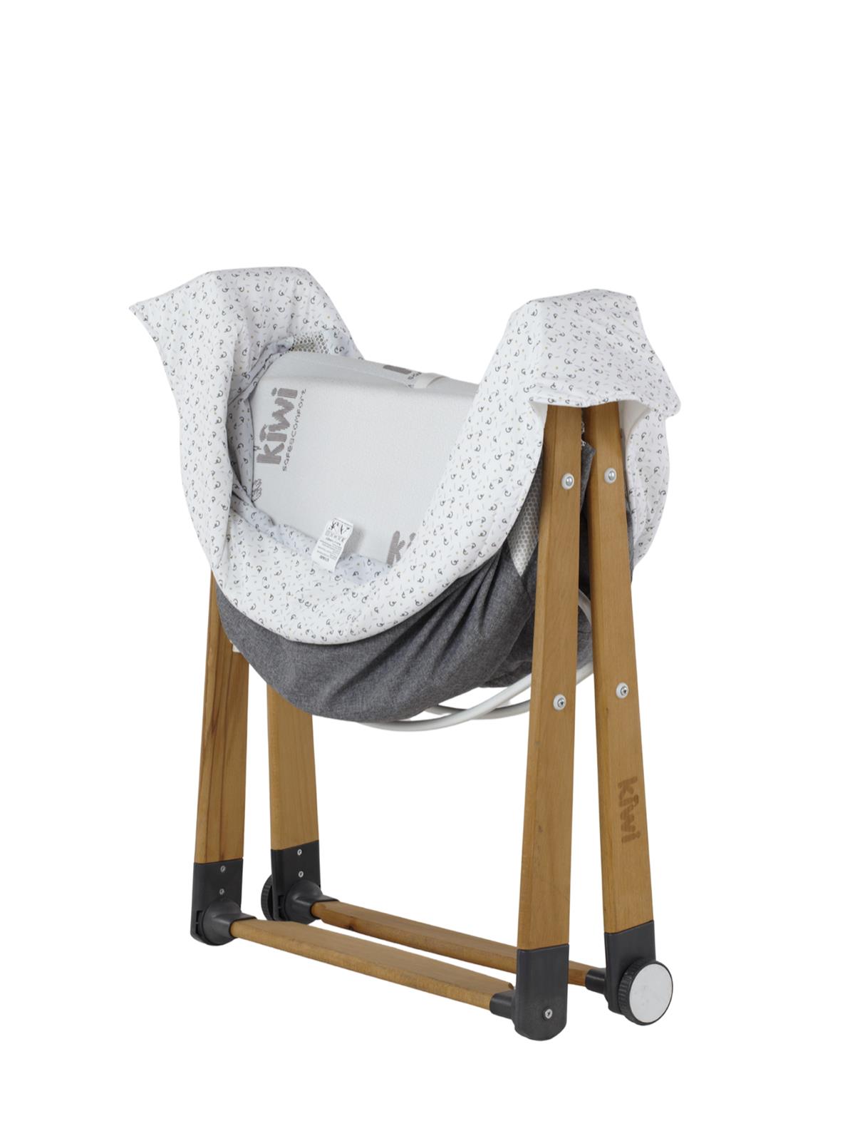 Kiwi Sleeper Portatif Anne Yanı Beşik - Gri