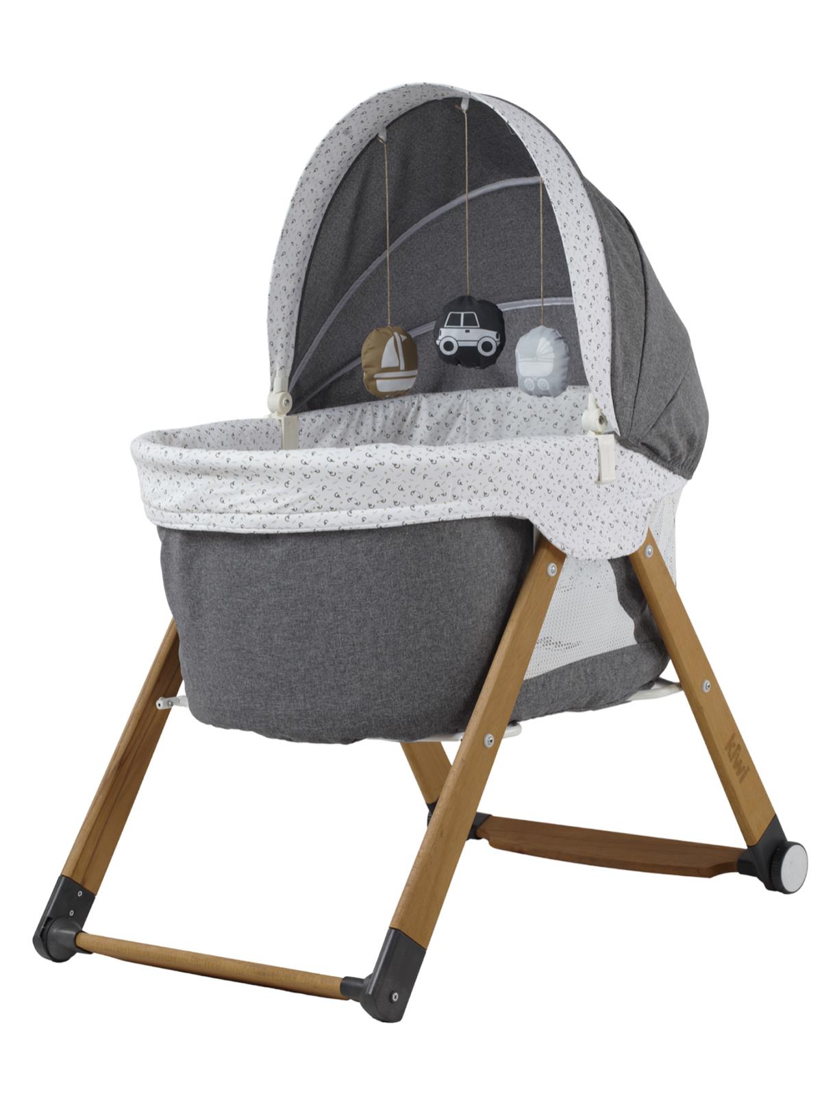 Kiwi Sleeper Portatif Anne Yanı Beşik - Gri