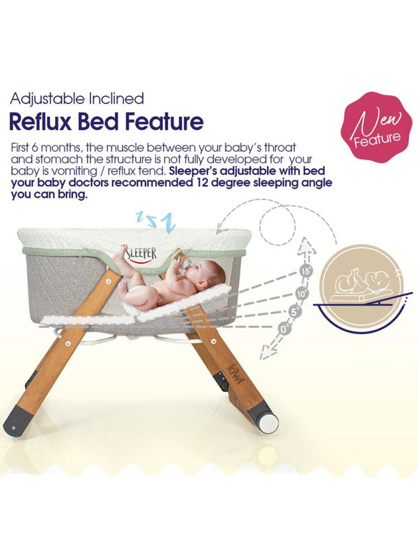 Kiwi Sleeper Portatif Anne Yanı Beşik - Kahverengi