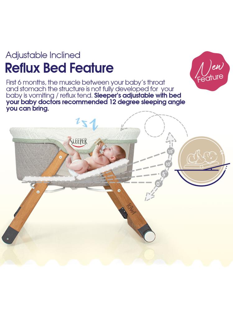 Kiwi Sleeper Portatif Anne Yanı Beşik - Kahverengi