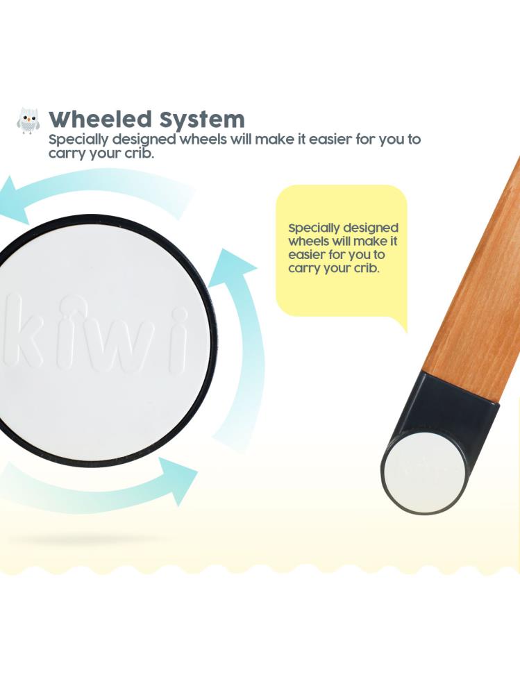 Kiwi Sleeper Portatif Anne Yanı Beşik - Kahverengi