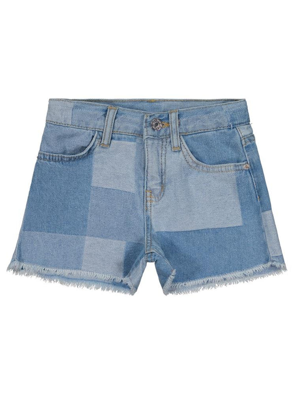 Civil Girls Ekose Desenli 2-5 Yaş Şort - Mavi