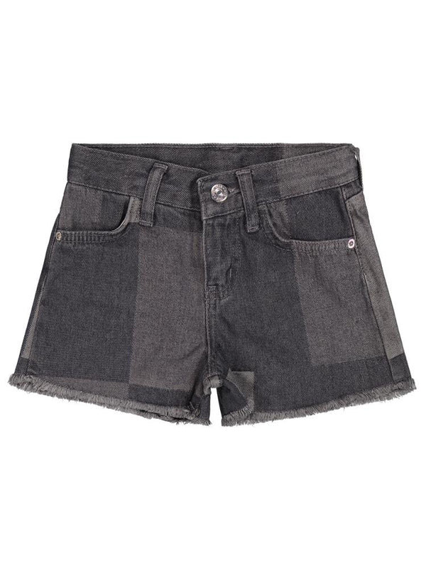 Civil Girls Ekose Desenli 2-5 Yaş Şort - Gri