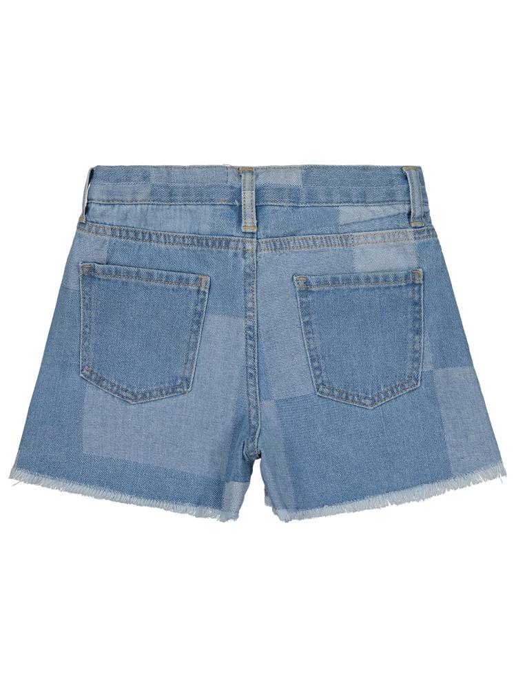 Civil Girls Ekose Desenli 10-13 Yaş Şort - Mavi