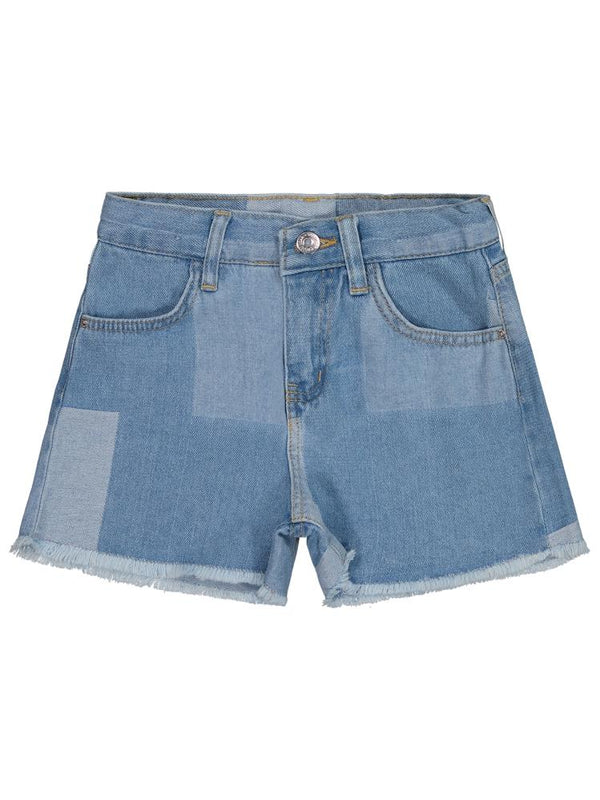 Civil Girls Ekose Desenli 10-13 Yaş Şort - Mavi