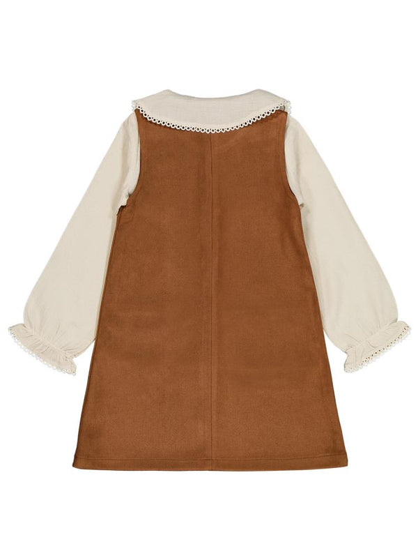 Civil Girls 6-9 Yaş Elbise - Kahve