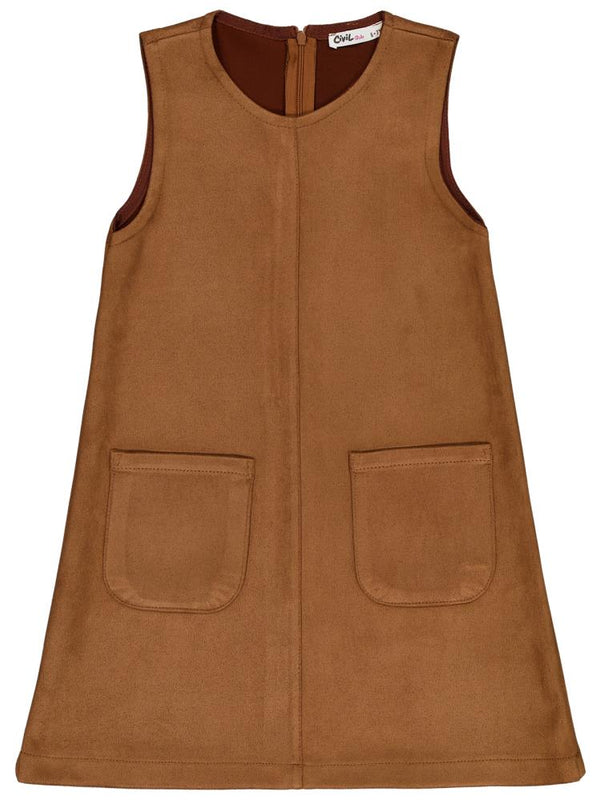 Civil Girls 6-9 Yaş Elbise - Kahve