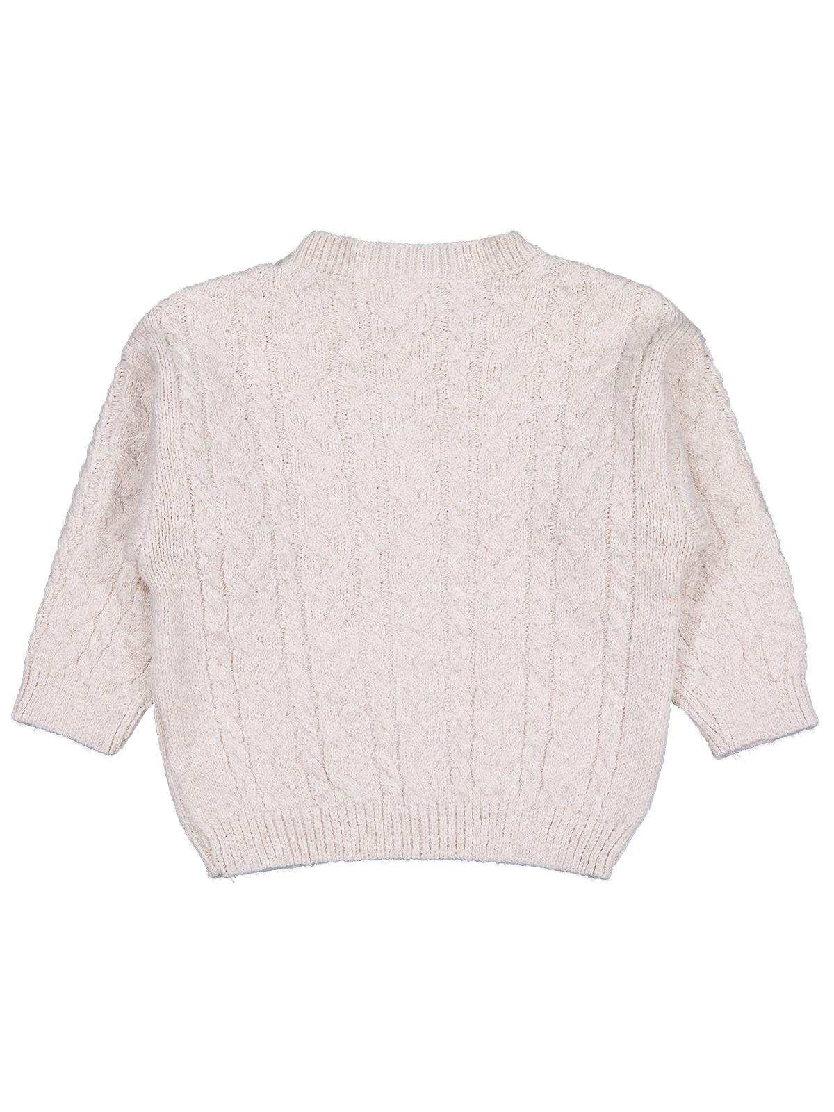 Civil Girls Saç Örgülü 2-5 Yaş Kazak - Bej